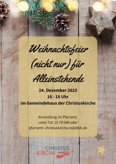 Weihnachtsfeier - nicht nur für Alleinstehende